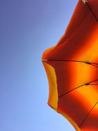 Low angle view of orange sky
