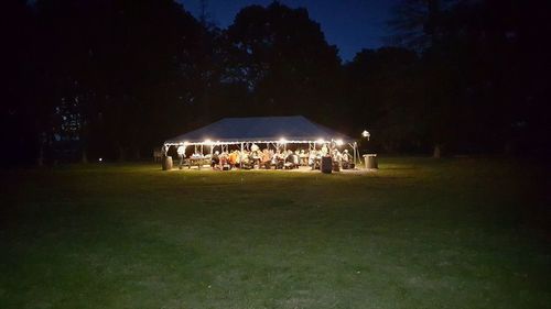 People in park at night