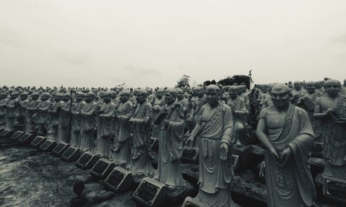 Panoramic shot of sculpture against sky