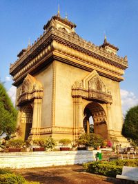 Low angle view of historical building