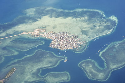 Aerial view of island