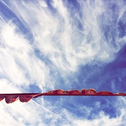 Low angle view of cloudy sky