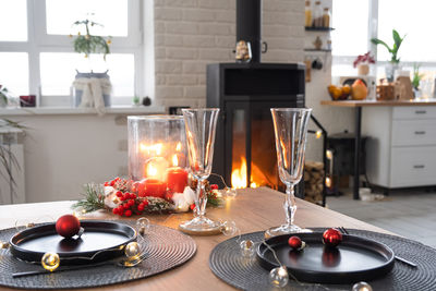 Place setting on table