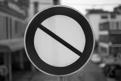 Close-up of road sign
