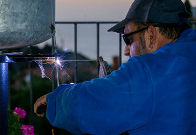 Portrait of man working