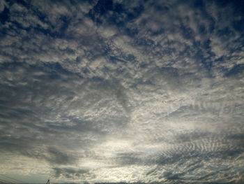 Low angle view of clouds in sky