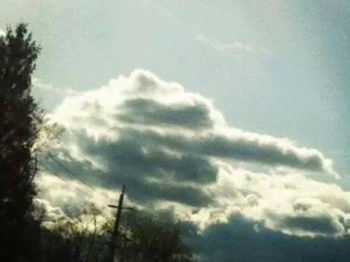 Low angle view of cloudy sky