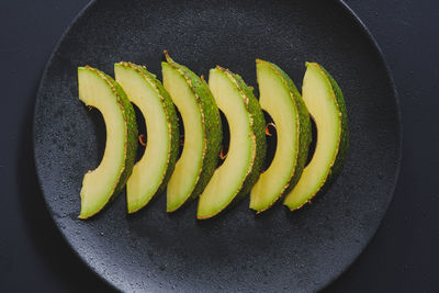 High angle view of fruit on table