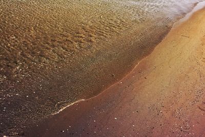 Aerial view of sand dunes at beach