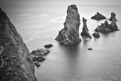 Rocks in sea