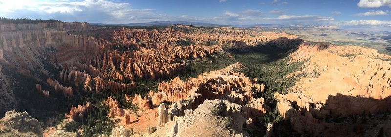 High angle view of rock formations