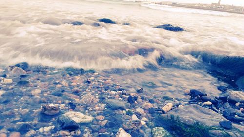 Scenic view of water in winter