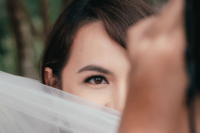 Close-up portrait of young woman