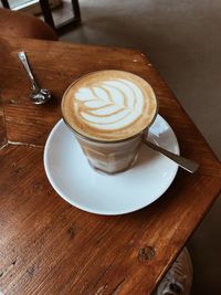 Coffee cup on table