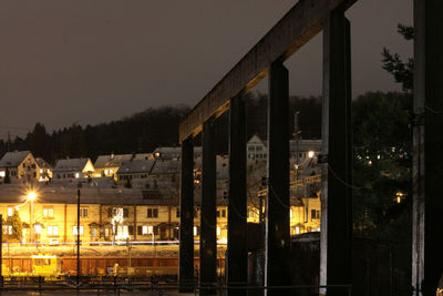 Illuminated city at night