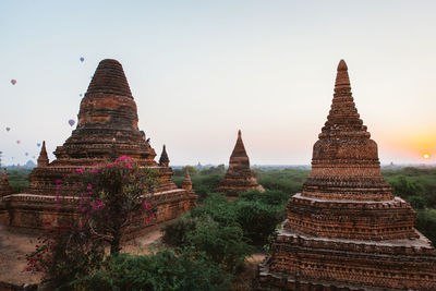 Panoramic view of temple against sky