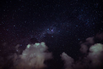 Low angle view of stars in sky