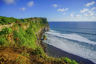 Scenic view of sea against sky at bali, indonesia