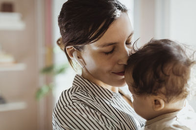 Portrait of mother with daughter