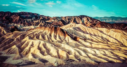 Scenic view of mountain range against sky