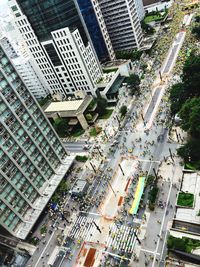 High angle view of cityscape