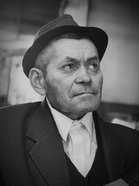 Portrait of man wearing hat