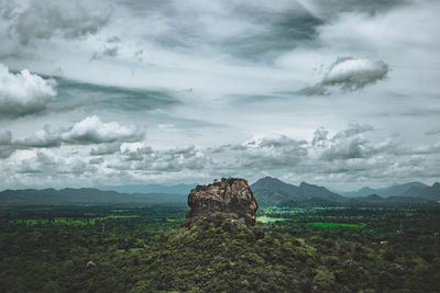 Scenic view of land against sky