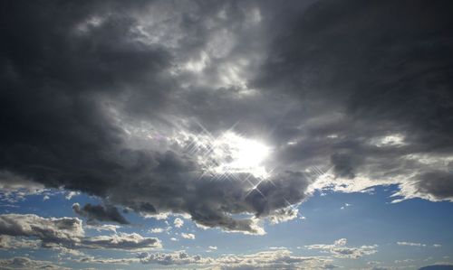 Low angle view of cloudy sky