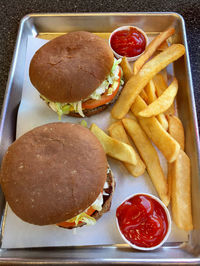 Close-up of served in plate