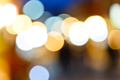 Defocused image of lights