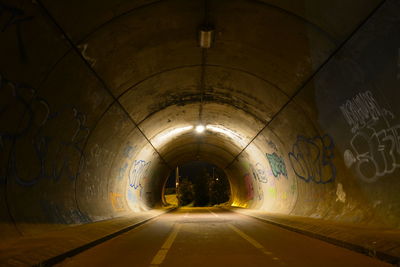 Illuminated tunnel