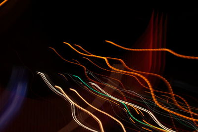 Light painting against black background