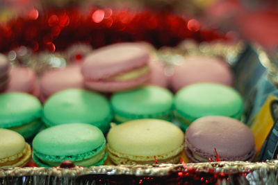 Close-up of multi colored cake