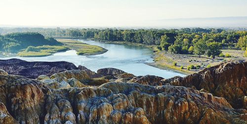 Scenic view of river against sky