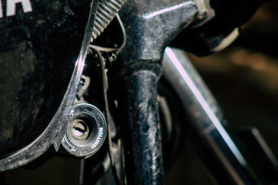 Close-up of motorcycle tire