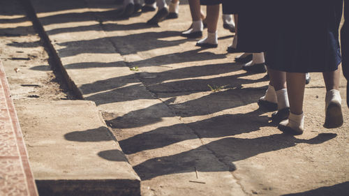 Low section of people standing outdoors