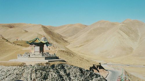 Scenic view of landscape against clear sky