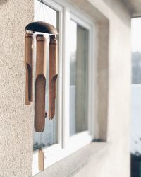 Close-up of window of building