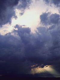 Low angle view of cloudy sky