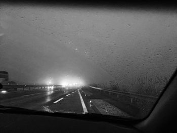 Road passing through tunnel