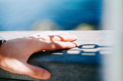 Low section of child on water