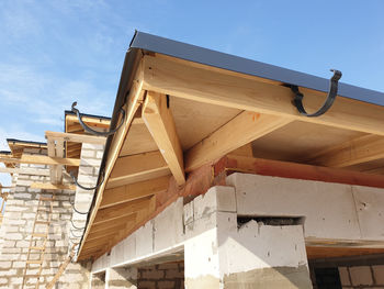 Low angle view of house against sky