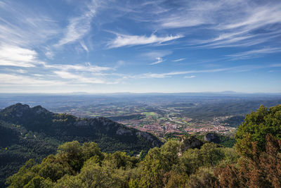 High angle view of landscape against sky