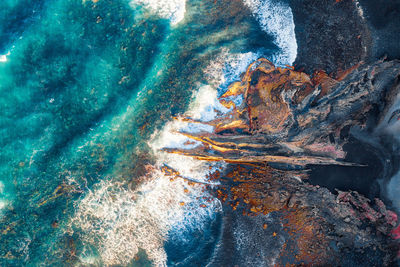 Full frame shot of rock in sea