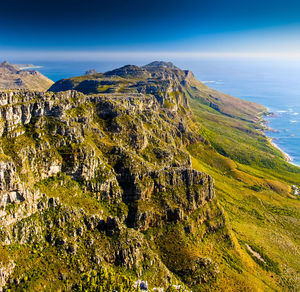 Panoramic view of rock formations against sky