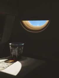 Close-up of illuminated street light