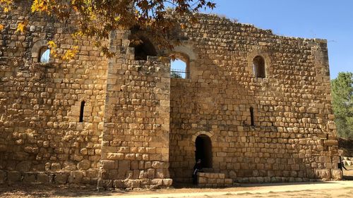 Stone wall of old building