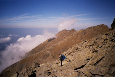 Hiker on mountain