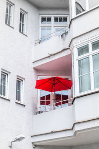 Low angle view of red building