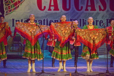 Group of people in traditional building